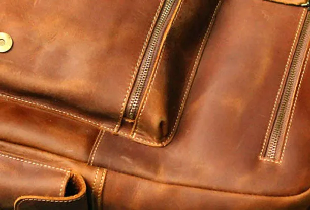 Cool Leather Mens Backpack Travel Backpack Vintage School Backpacks for men