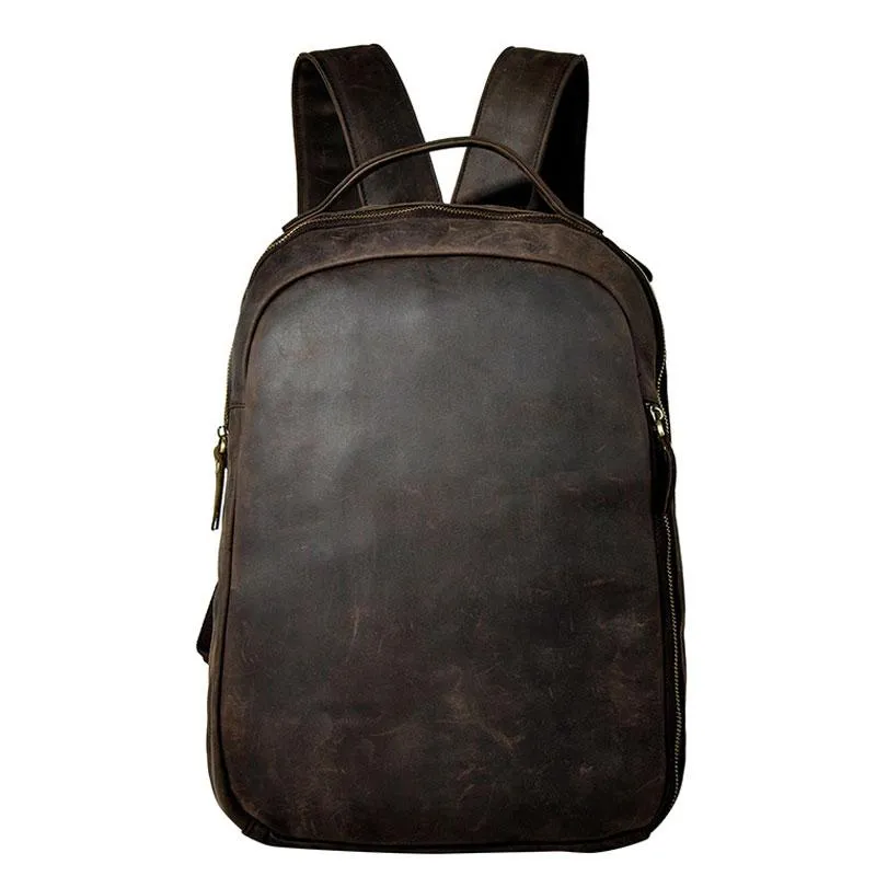 Cool Leather Mens Backpack Vintage Travel Backpack Satchel Backpack for men