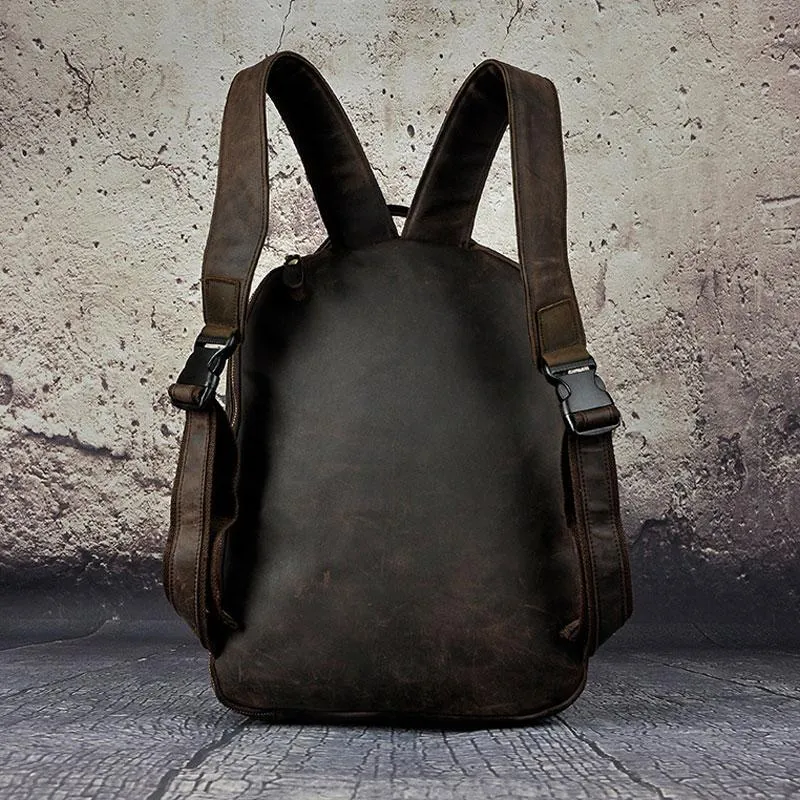 Cool Leather Mens Backpack Vintage Travel Backpack Satchel Backpack for men
