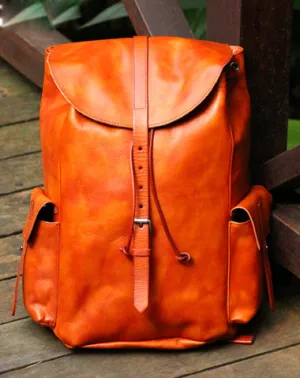 Cool Leather Mens Backpack Vintage Travel Backpack School Backpack for men