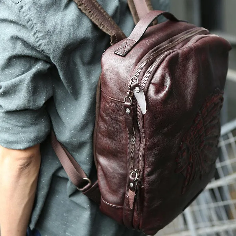 Cool Leather Mens Backpacks Travel Backpack School Backpacks for men