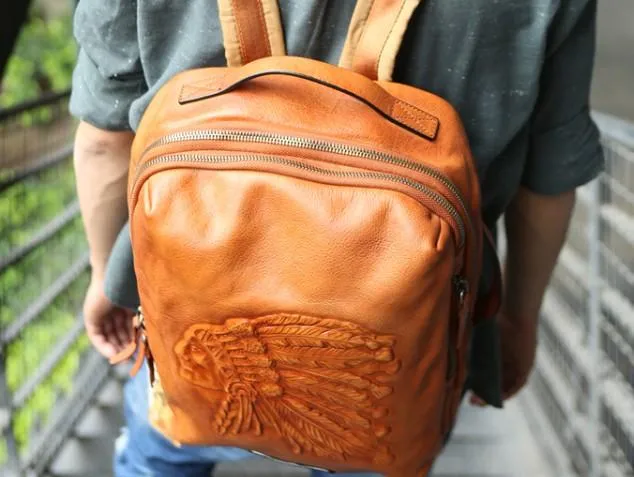 Cool Leather Mens Backpacks Travel Backpack School Backpacks for men
