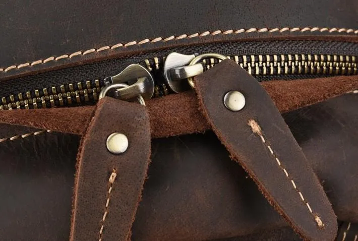 Cool Leather Mens Satchel Backpacks School Backpack Travel Backpack for Men