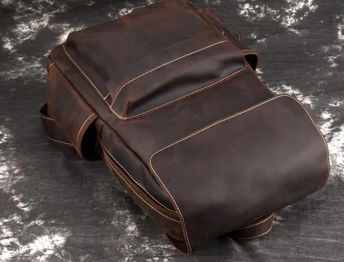 Cool Leather Mens Satchel Backpacks School Backpack Travel Backpack for Men