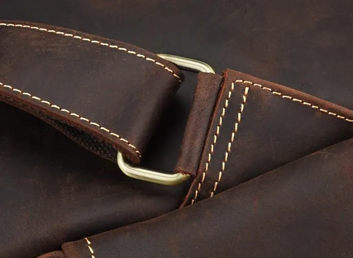 Cool Leather Mens Satchel Backpacks School Backpack Travel Backpack for Men