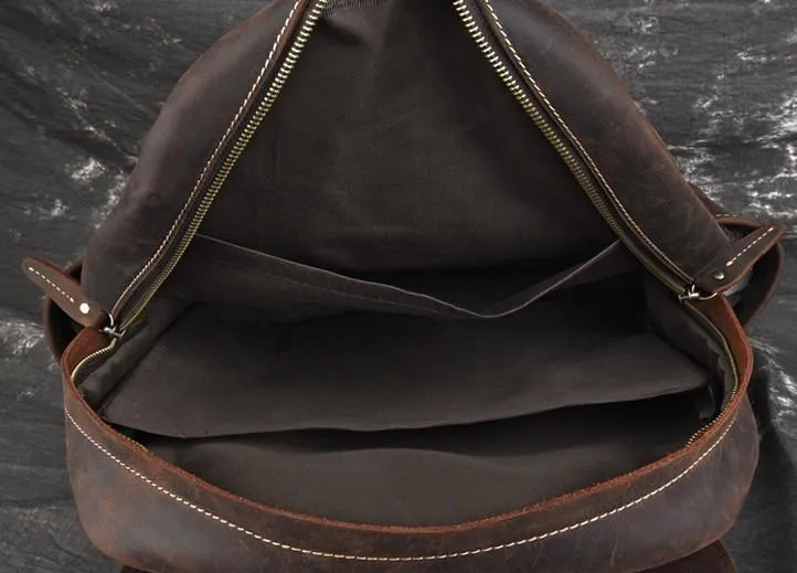 Cool Leather Mens Satchel Backpacks School Backpack Travel Backpack for Men