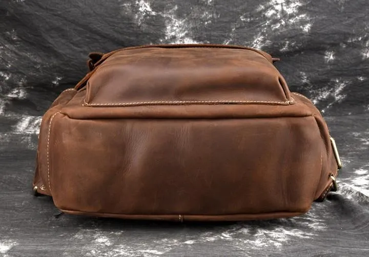 Cool Leather Mens Satchel Backpacks School Backpack Travel Backpack for Men