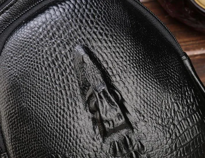 Cool Leather Mens Sling Bags Sling Shoulder Bags Sling Backpack Chest Bag for men