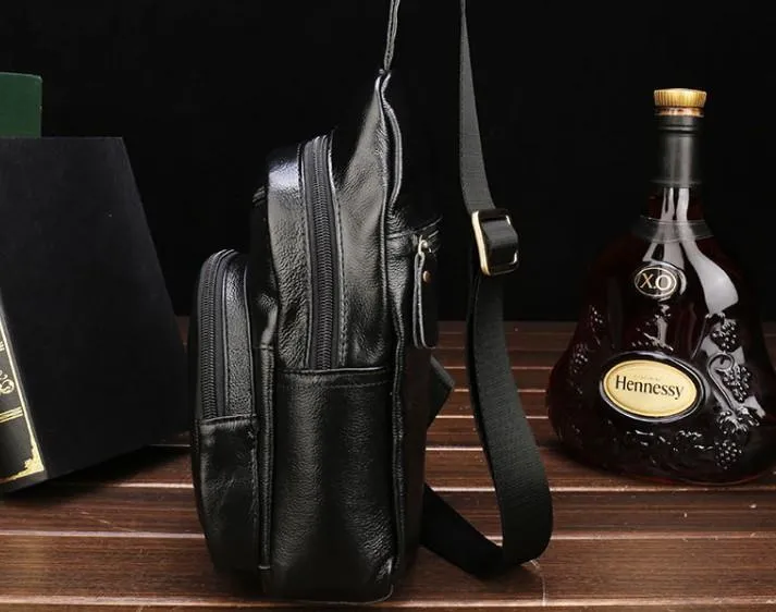 Cool Leather Mens Sling Bags Sling Shoulder Bags Sling Backpack Chest Bag for men