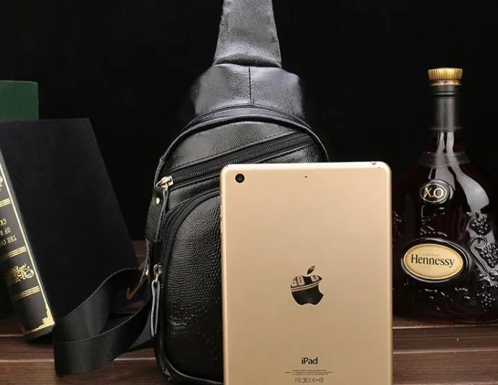 Cool Leather Mens Sling Bags Sling Shoulder Bags Sling Backpack Chest Bag for men