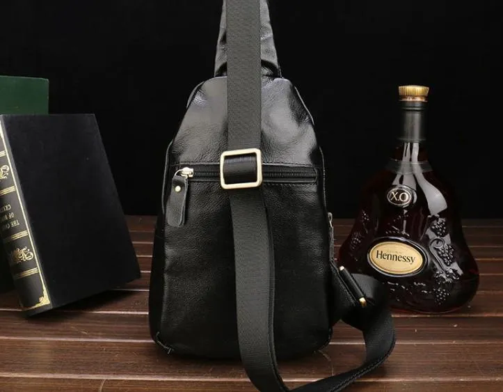 Cool Leather Mens Sling Bags Sling Shoulder Bags Sling Backpack Chest Bag for men