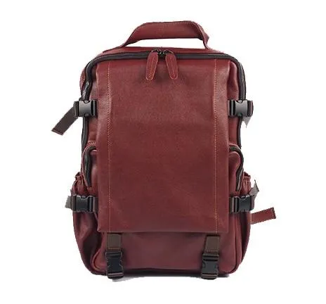 Cool Mens Leather 15inch Laptop Backpack Satchel Backpack Leather School Backpack for Men