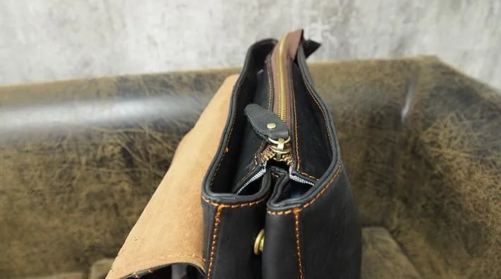 Cool Mens Leather 15inch Laptop Backpack Travel Backpack Leather School Backpacks for Men