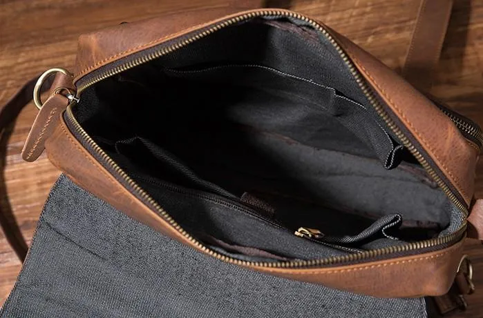 Cool Mens Leather Backpack School Backpack Leather Laptop Backpack for Men
