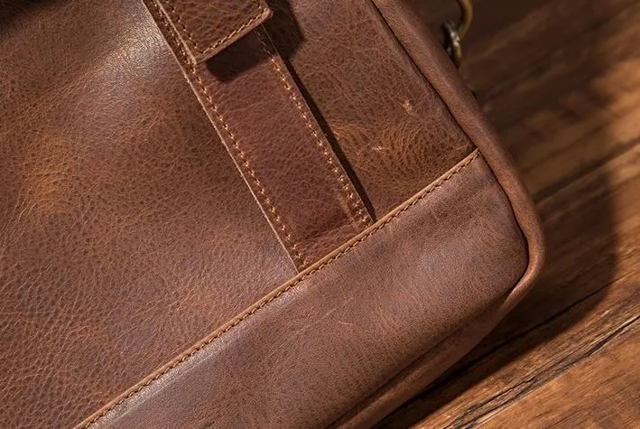 Cool Mens Leather Backpack School Backpack Leather Laptop Backpack for Men