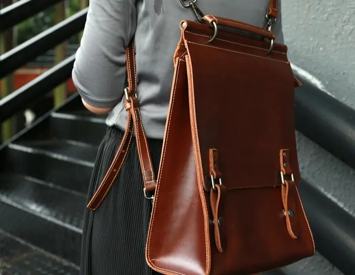 Cool Mens Leather Backpacks Travel Backpack School Backpacks for Men