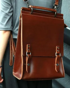 Cool Mens Leather Backpacks Travel Backpack School Backpacks for Men