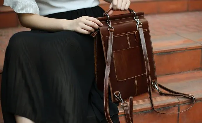 Cool Mens Leather Backpacks Travel Backpack School Backpacks for Men