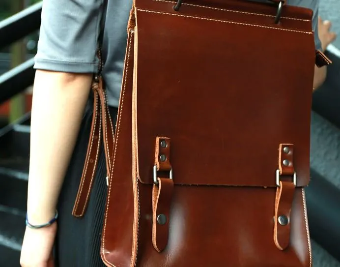 Cool Mens Leather Backpacks Travel Backpack School Backpacks for Men