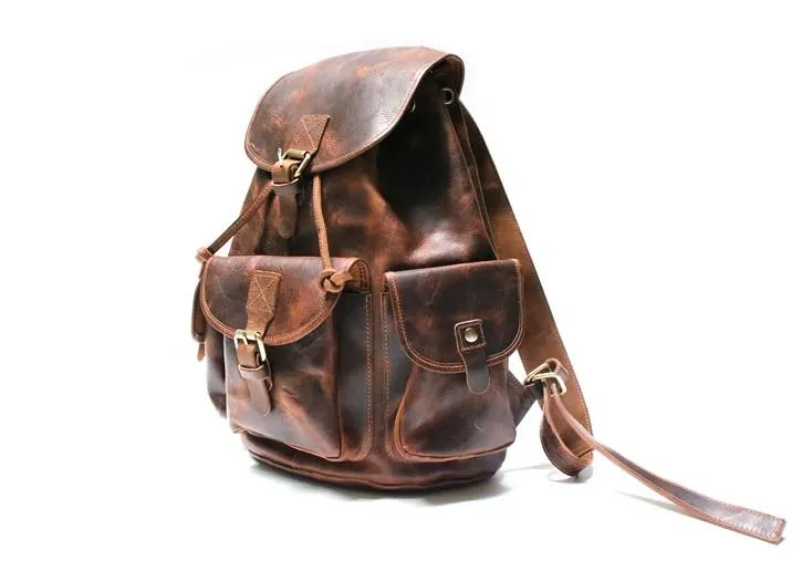 Cool Mens Leather Backpacks Travel Backpacks Laptop Backpacks for Men