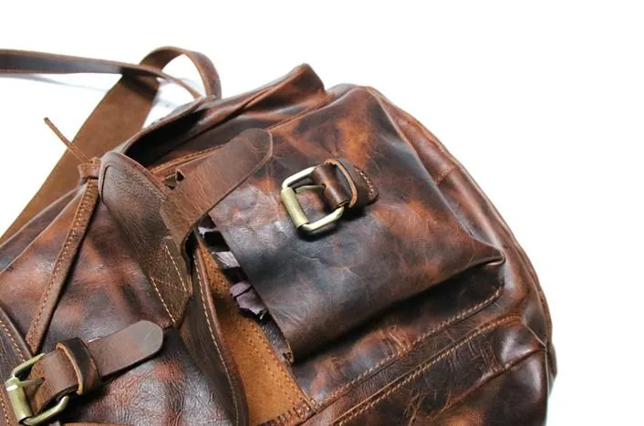 Cool Mens Leather Backpacks Travel Backpacks Laptop Backpacks for Men