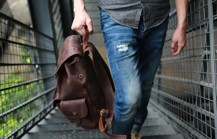 Cool Mens Leather Backpacks Travel Backpacks Laptop Backpacks for Men