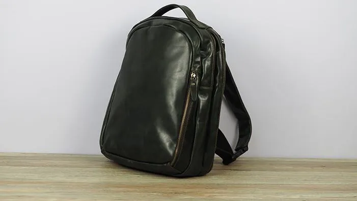 Cool Mens Leather School Backpack Satchel Backpacks Leather Travel Backpack for Men