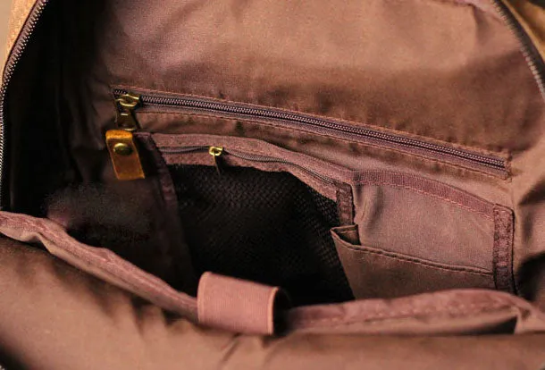 Cool Mens Waxed Canvas Backpack Large Canvas Travel Backpack Hiking Backpack for men
