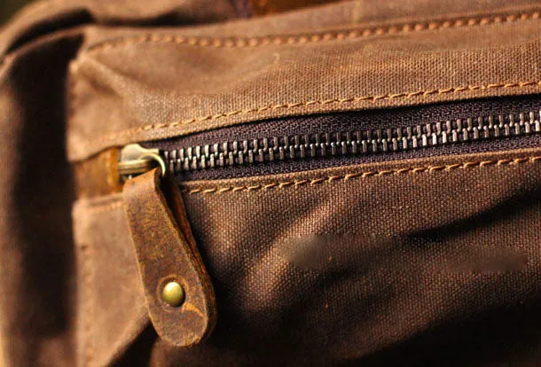 Cool Mens Waxed Canvas Backpack Large Canvas Travel Backpack Hiking Backpack for men