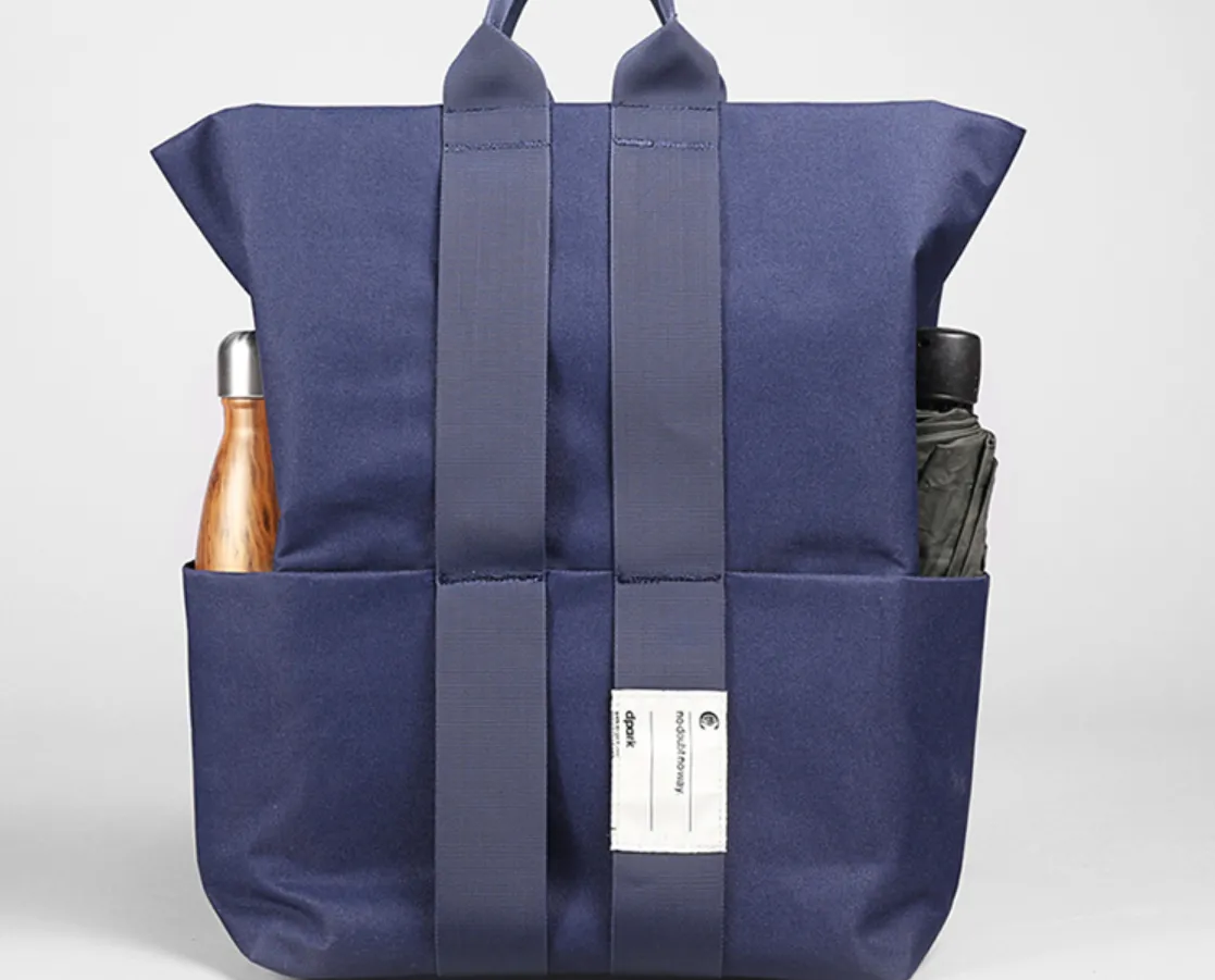 Cool Polyester Fibre Men's Fashion Large Blue Backpack Travel Handbag For Men