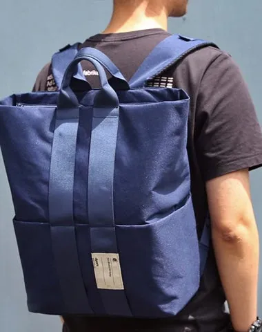 Cool Polyester Fibre Men's Fashion Large Blue Backpack Travel Handbag For Men