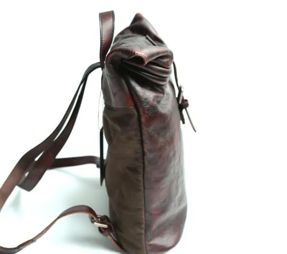 Cool Vintage Leather Mens Backpack Travel Backpack Laptop Backpacks for men