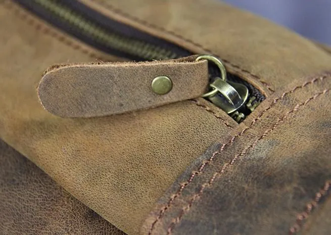 Cool Vintage Mens Leather School Backpack Satchel Backpack Leather Travel Backpack for Men