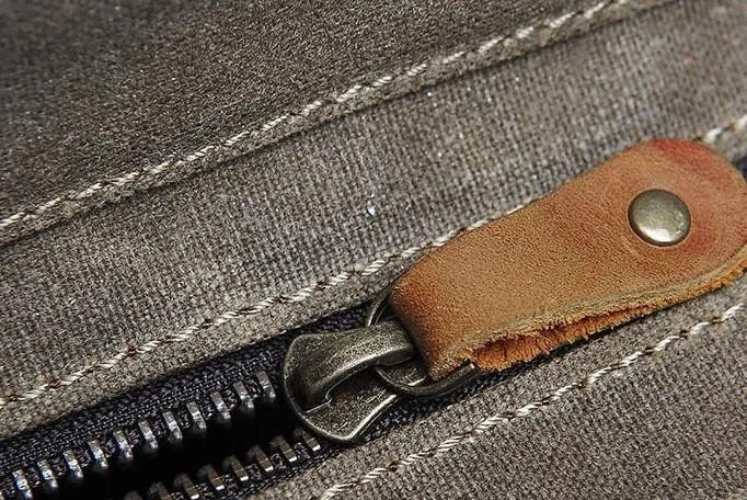 Cool Waxed Canvas Mens School Backpack Canvas Travel Backpack Canvas Backpack for Men