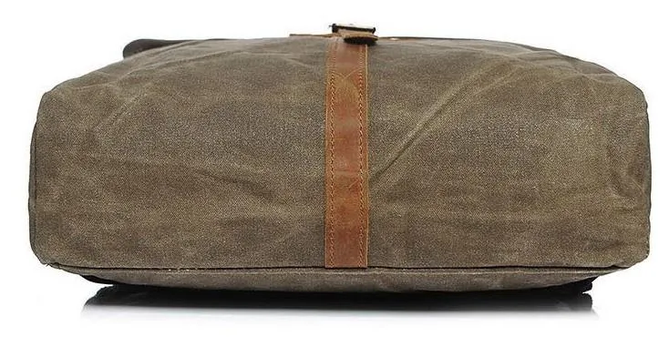 Cool Waxed Canvas Mens School Backpack Canvas Travel Backpack Canvas Backpack for Men