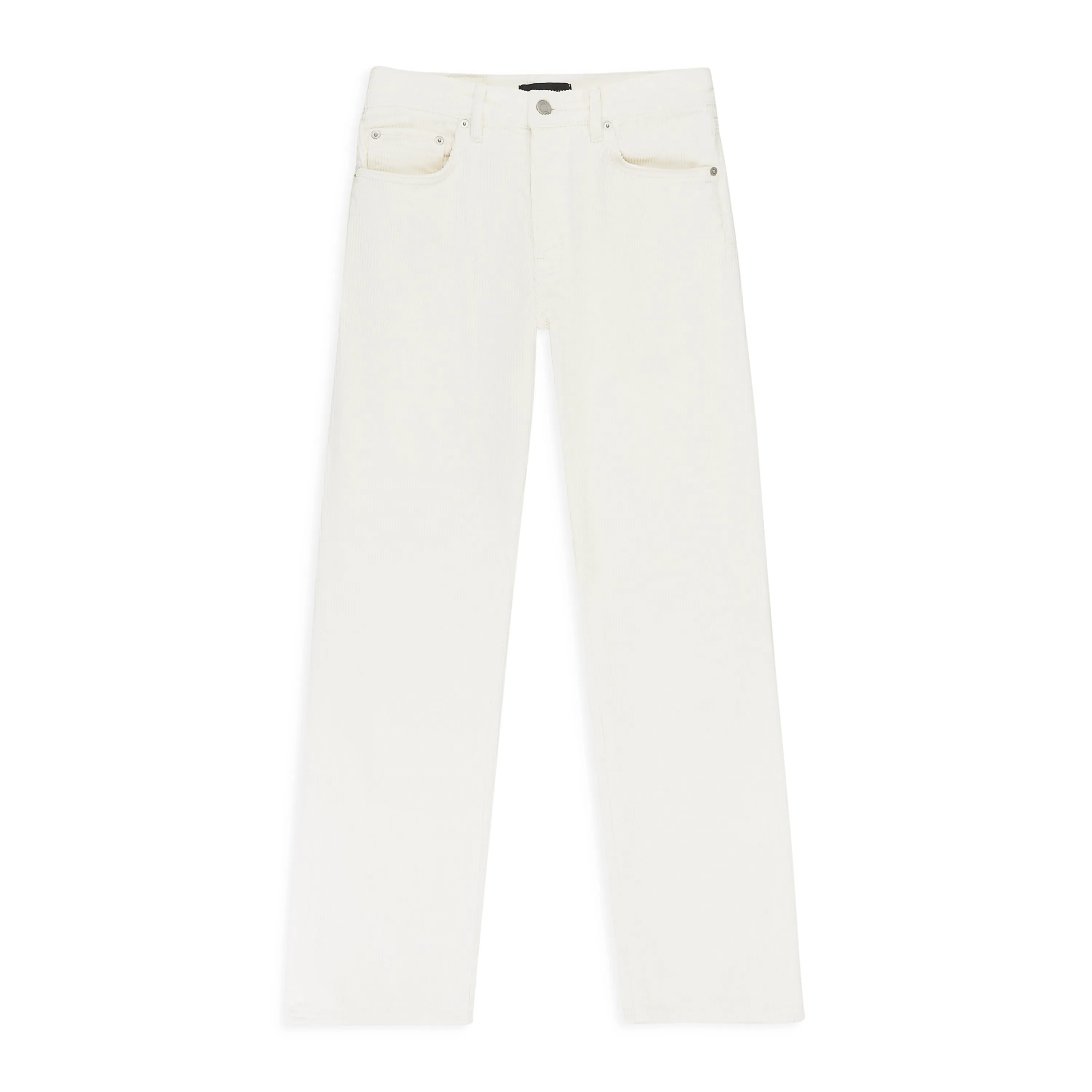 CORDUROY SEMI COATED WHITE SKINNY JEANS