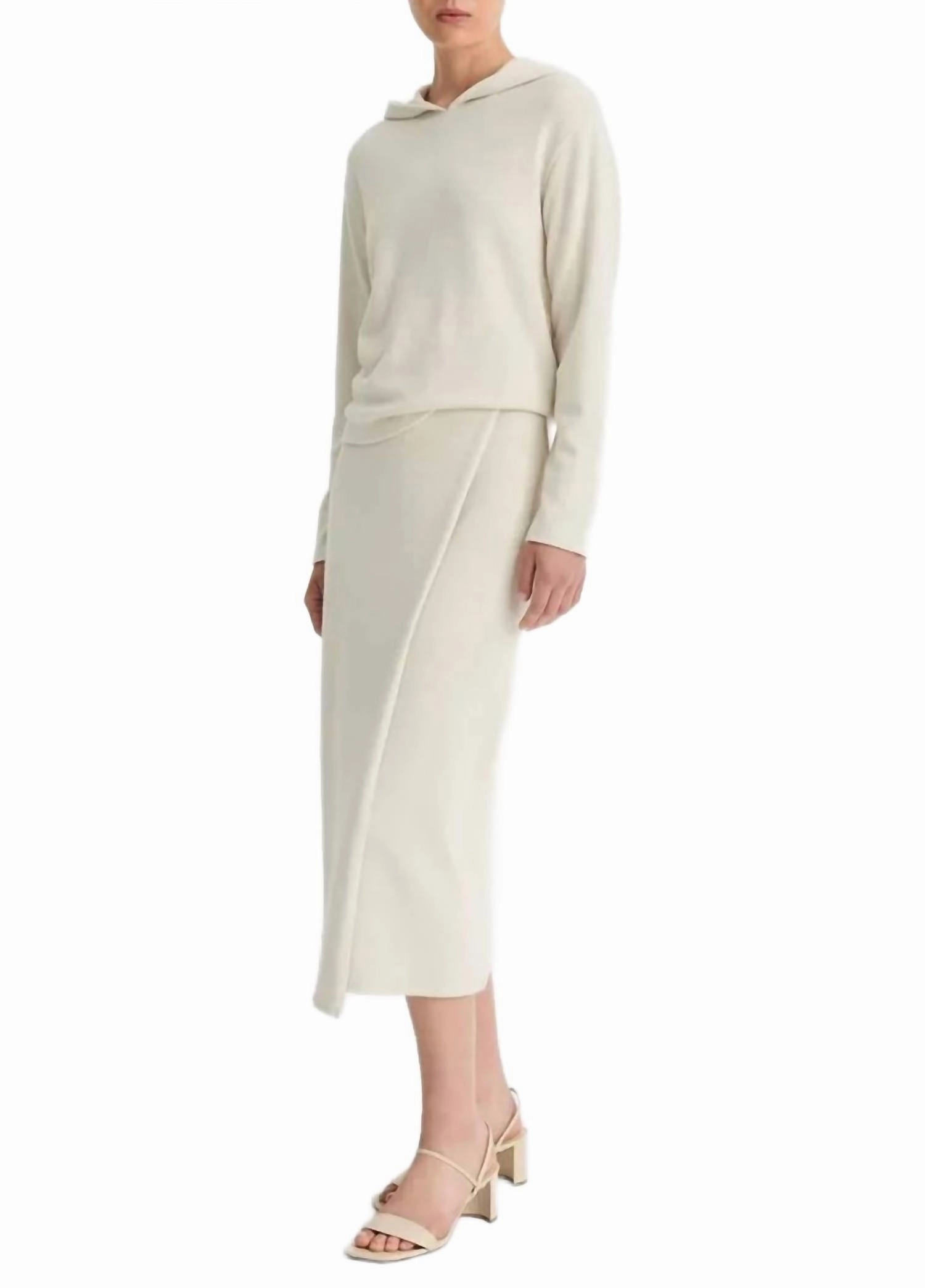 Cozy Wrap Skirt In Heather Ceramic