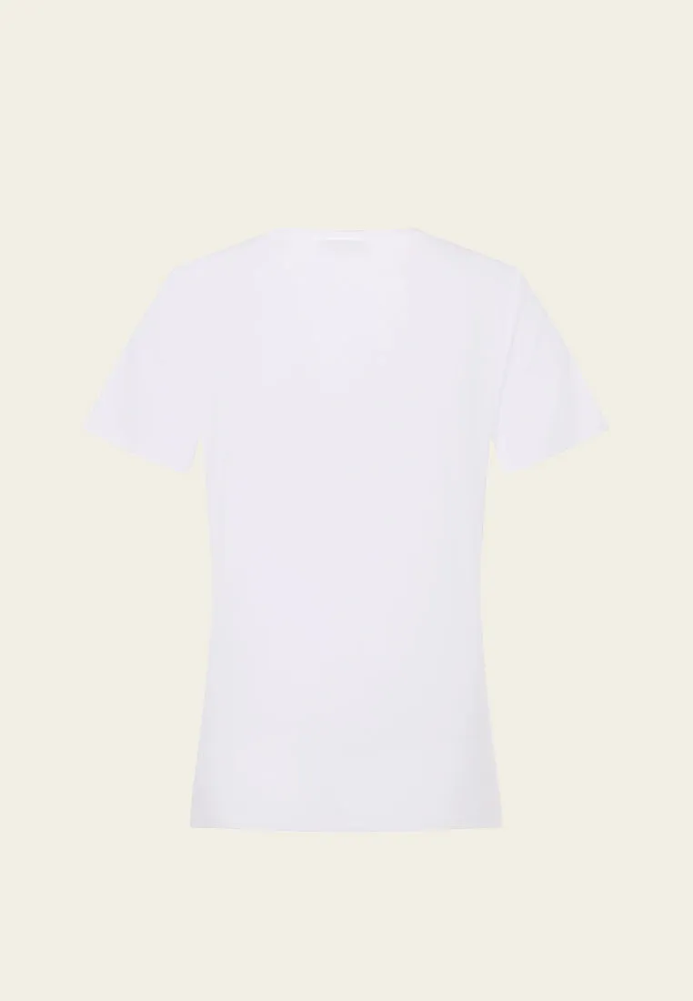 Crew-neck Lace Logo T-shirt