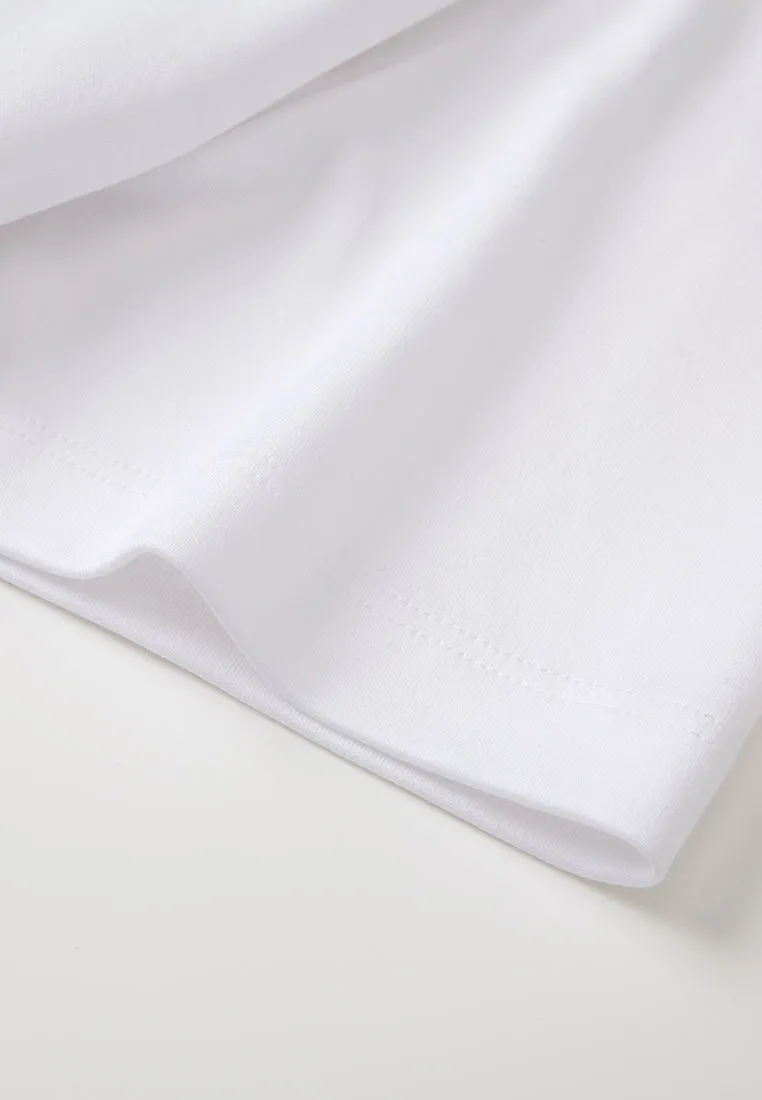 Crew-neck Lace Logo T-shirt