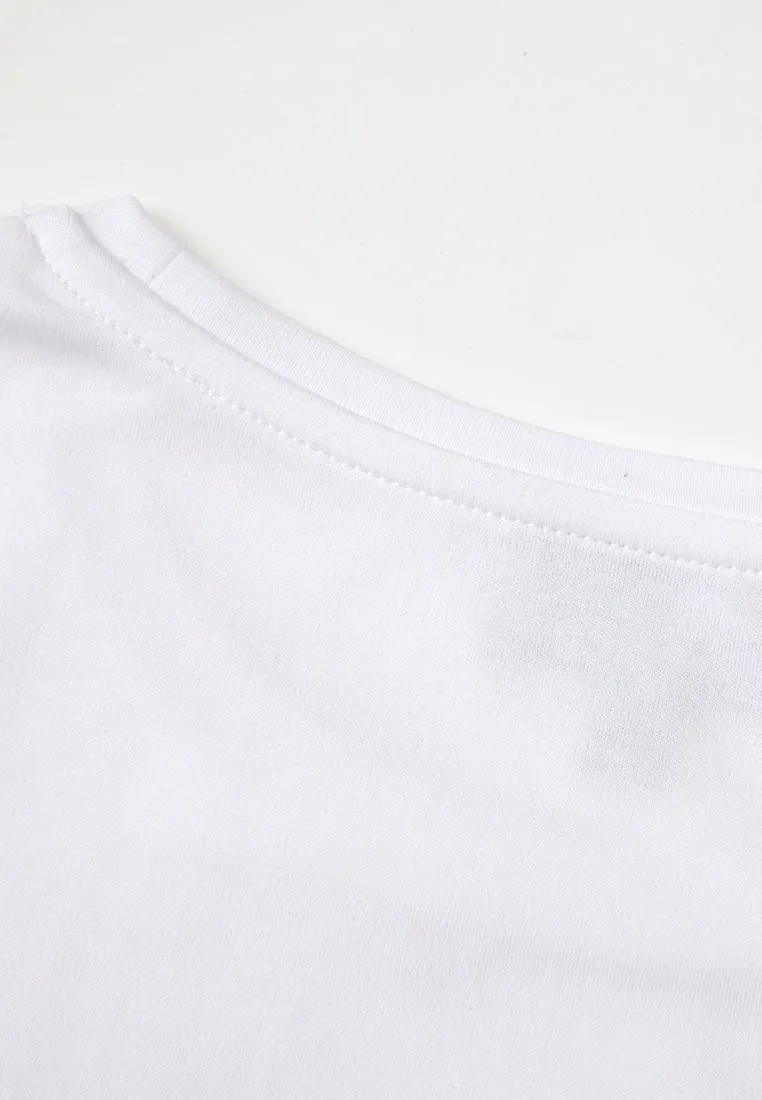 Crew-neck Lace Logo T-shirt