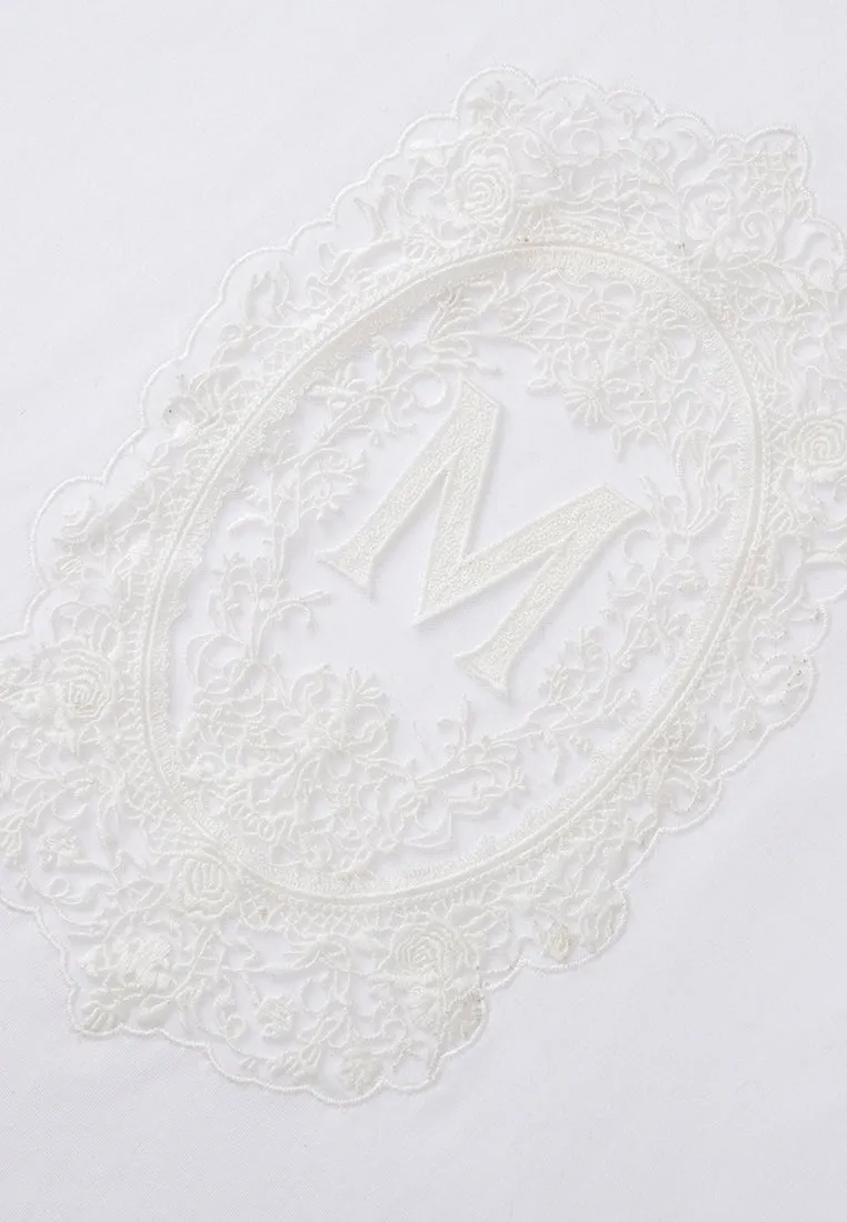Crew-neck Lace Logo T-shirt