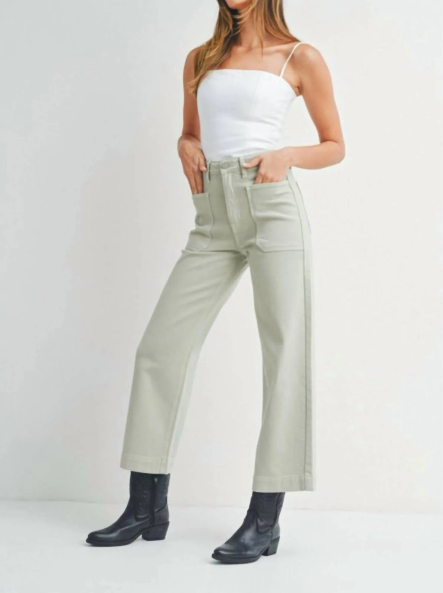 Crop Utility Jean In Parsley
