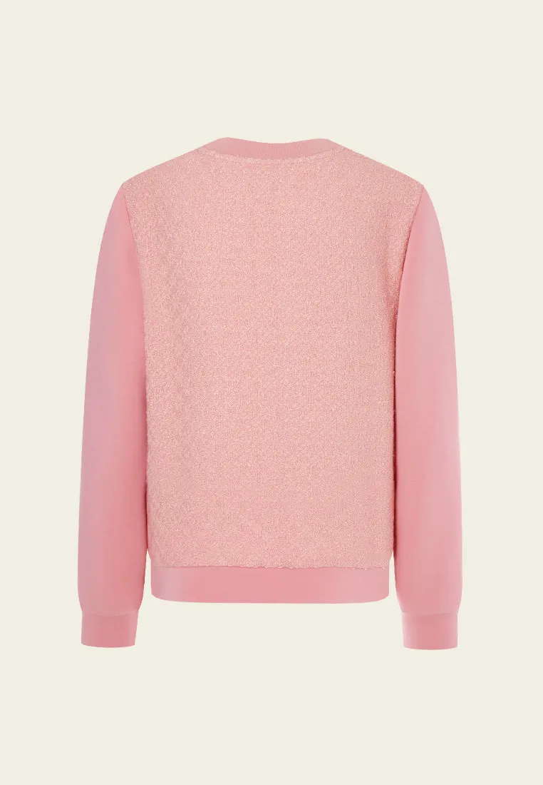 Crystal Embellished Patch-detail Sweatshirt