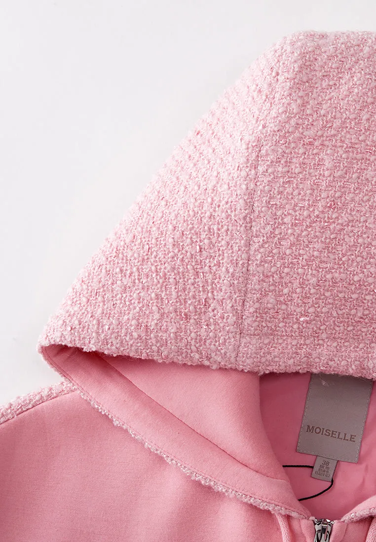 Crystal-embellished Patchwork Hoodie