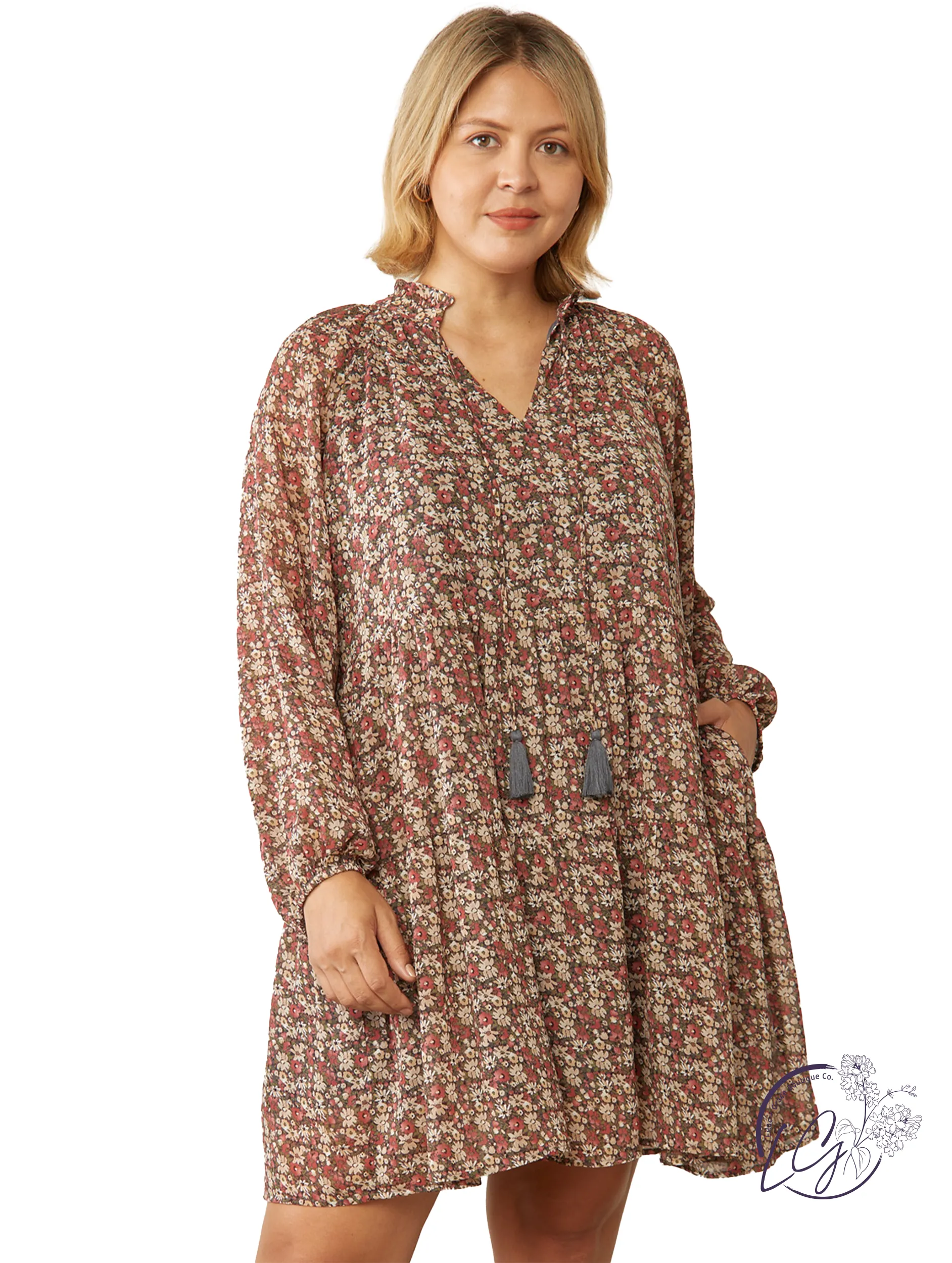 Curvy In My Way Floral Dress
