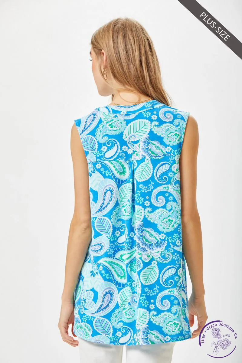 Curvy Paisley Pearl Lizzy Tank