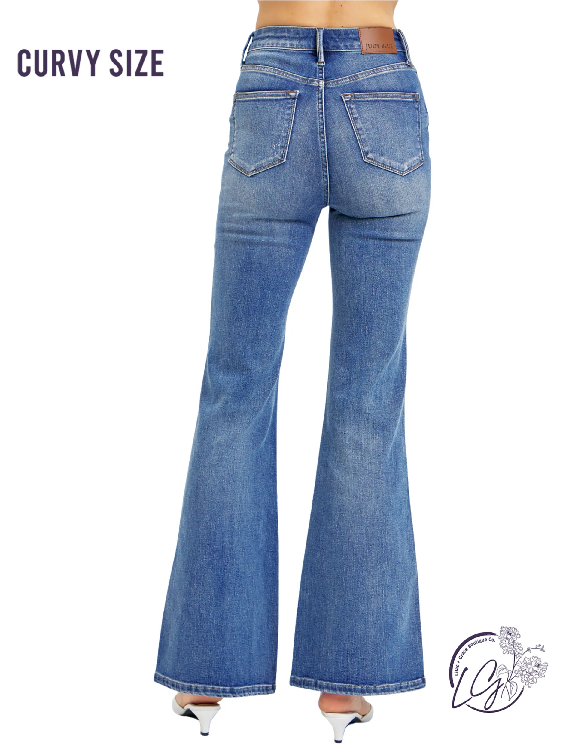 Curvy Seraphina High-Rise Tummy Control Flare by Judy Blue