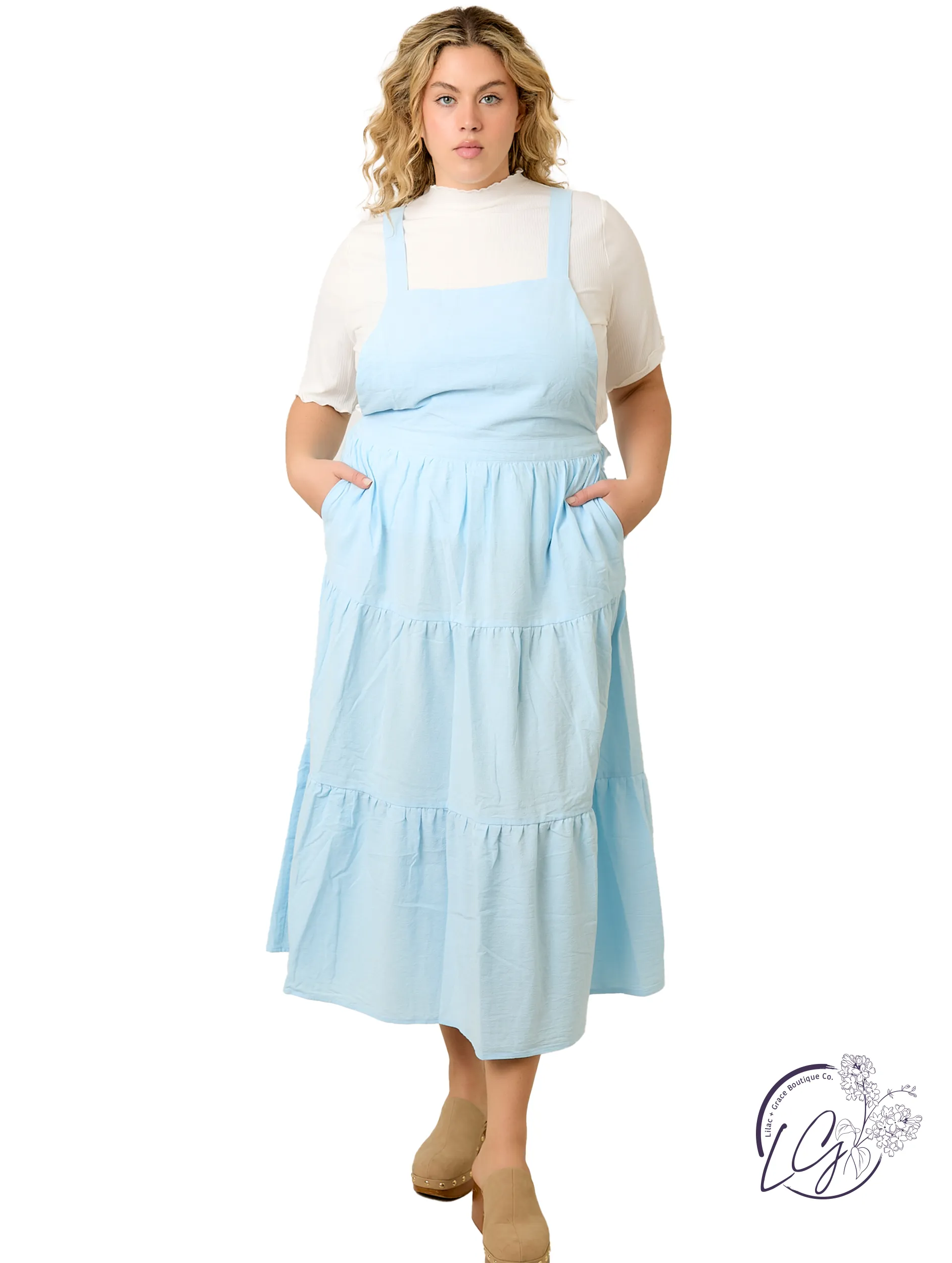 Curvy Sunday Layers Overall Dress