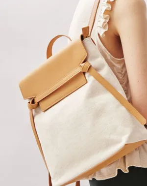 Cute Canvas Leather Womens Backpack Travel Backpack School Backpack for Women