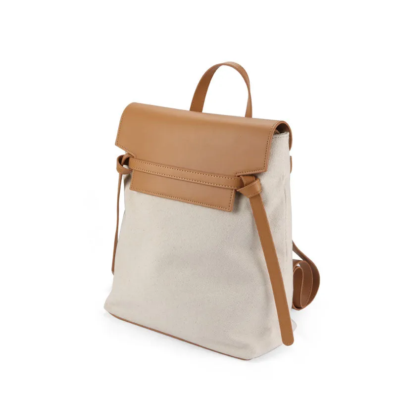 Cute Canvas Leather Womens Backpack Travel Backpack School Backpack for Women